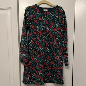 Hanna Andersson Kids Dress with Red Floral Pattern